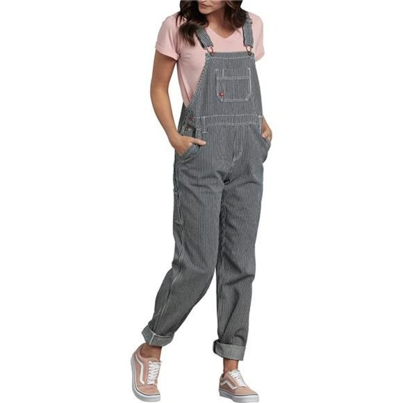 Women's Denim Bib Overall - Picture 1 of 7
